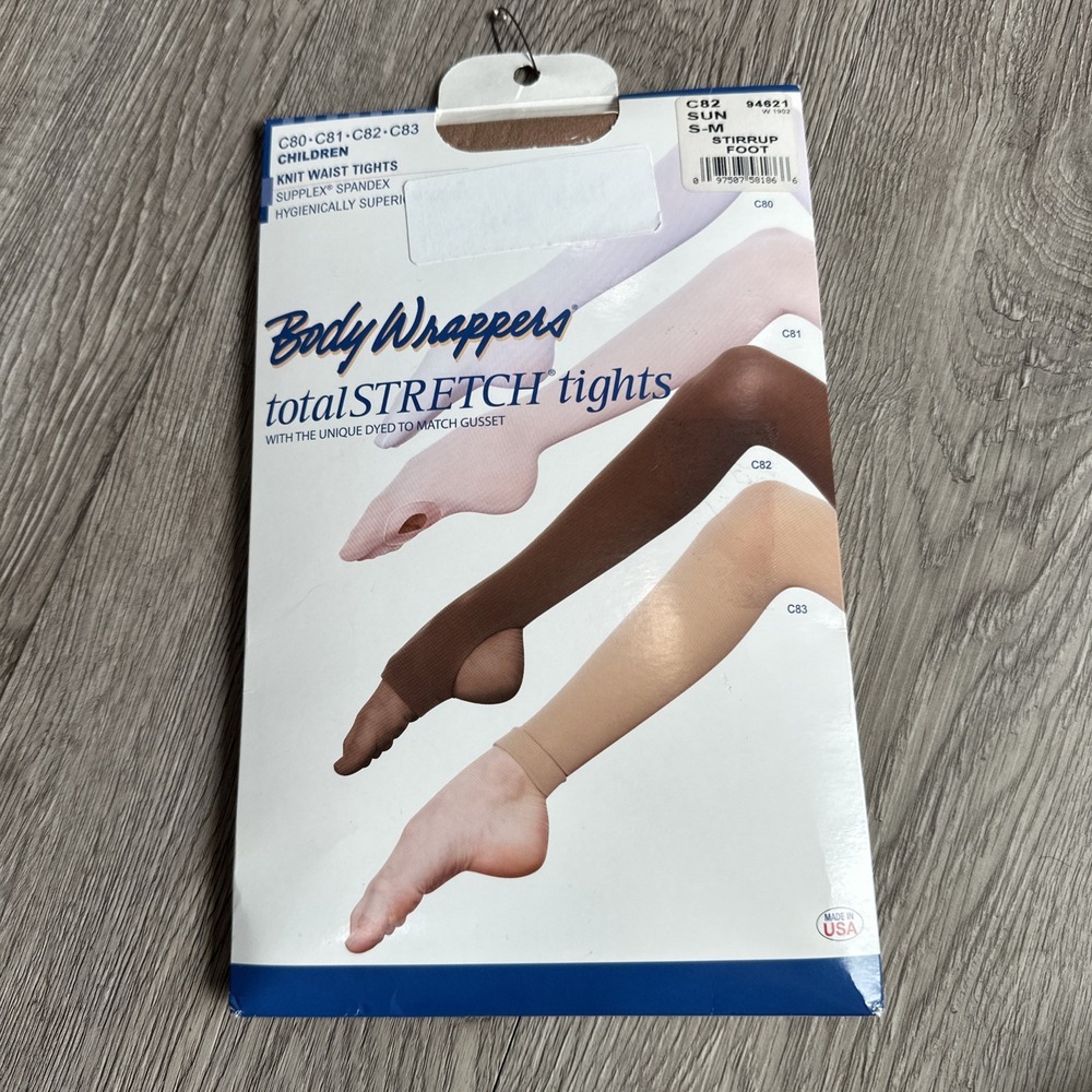 Body Wrapper Child's Dance Ballet‎ Tights Stirrup S/m 40-60lbs Total Stretch